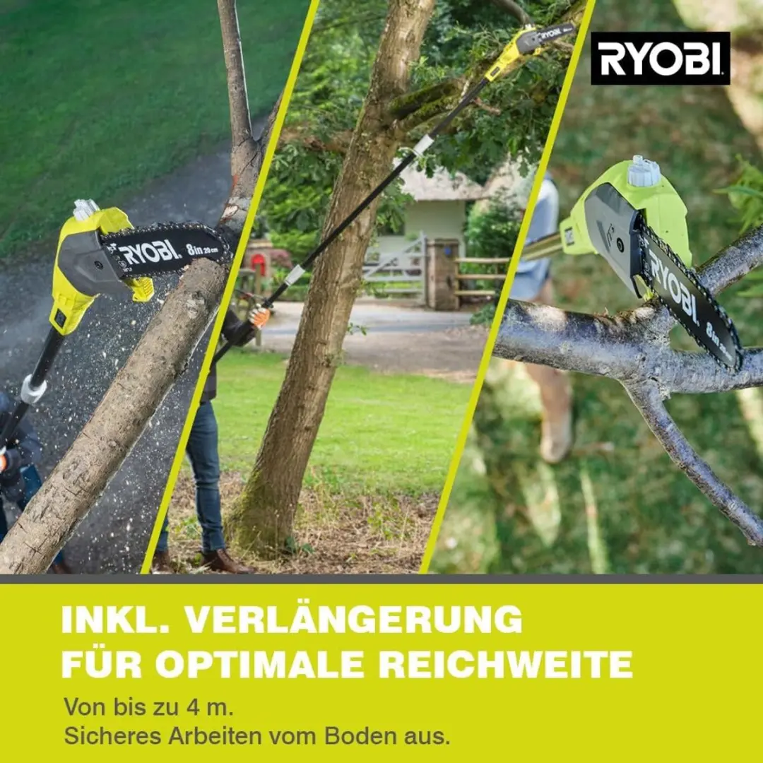 Ryobi 18V ONE+ OPP1820 Snoerloze Stoksnoeizaag 20cm - met accu & lader - afbeelding 6 van 6