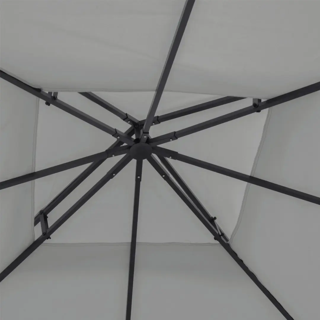 ECTEATOY Vervangend Dak Tuinpaviljoen 3x3m - Polyester Grijs