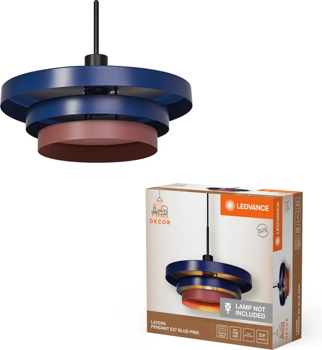 LEDVANCE Decor Layers Hanglamp E27 - Blauw