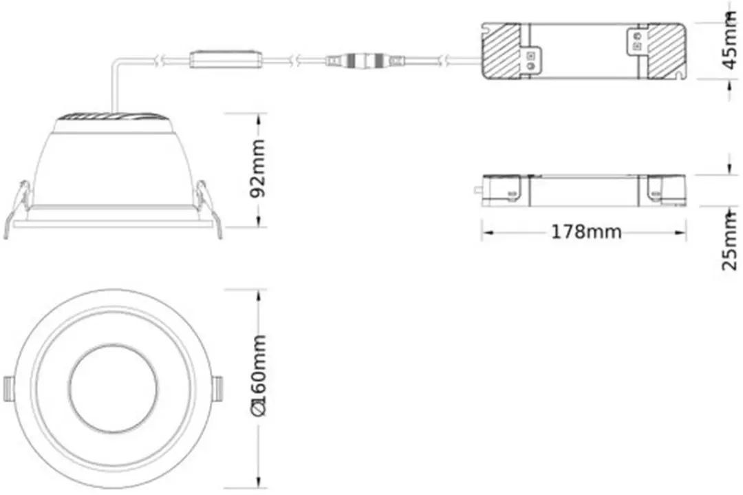 LEDVANCE LED Downlight Comfort Aluminium 18W 2160lm Wit - 16cm