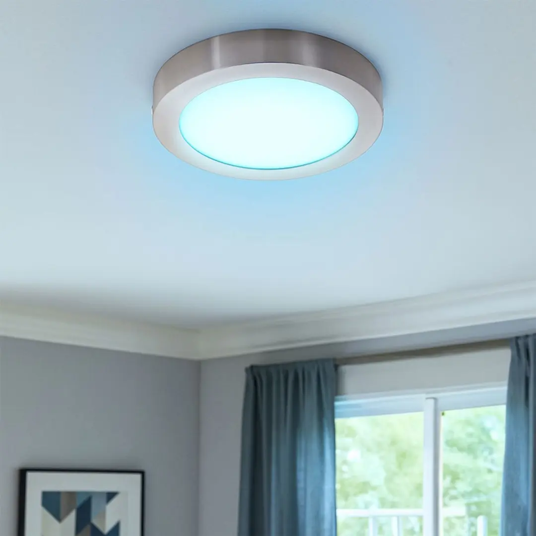 Eglo 78767 RGB LED Plafondlamp - 6W - Zilver - afbeelding 4 van 6