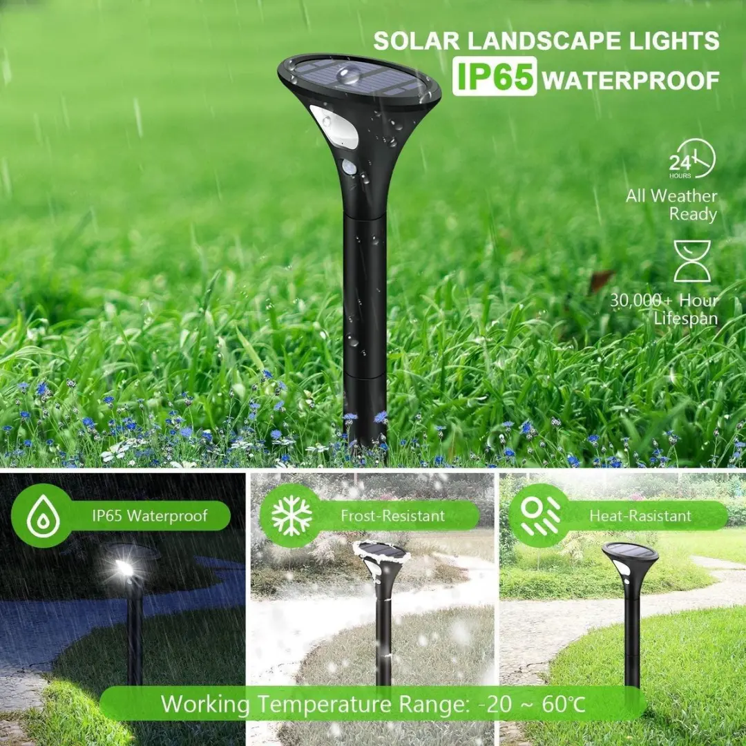 FlinQ Spike Solarlamp - 2 Stuks - Zwart - 3000K - afbeelding 6 van 6