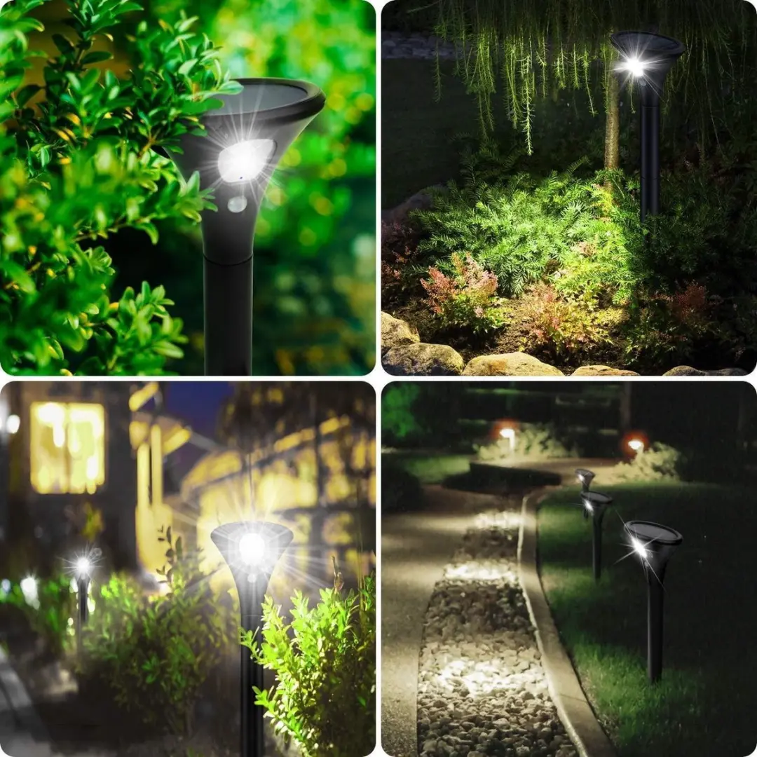 FlinQ Spike Solarlamp - 2 Stuks - Zwart - 3000K