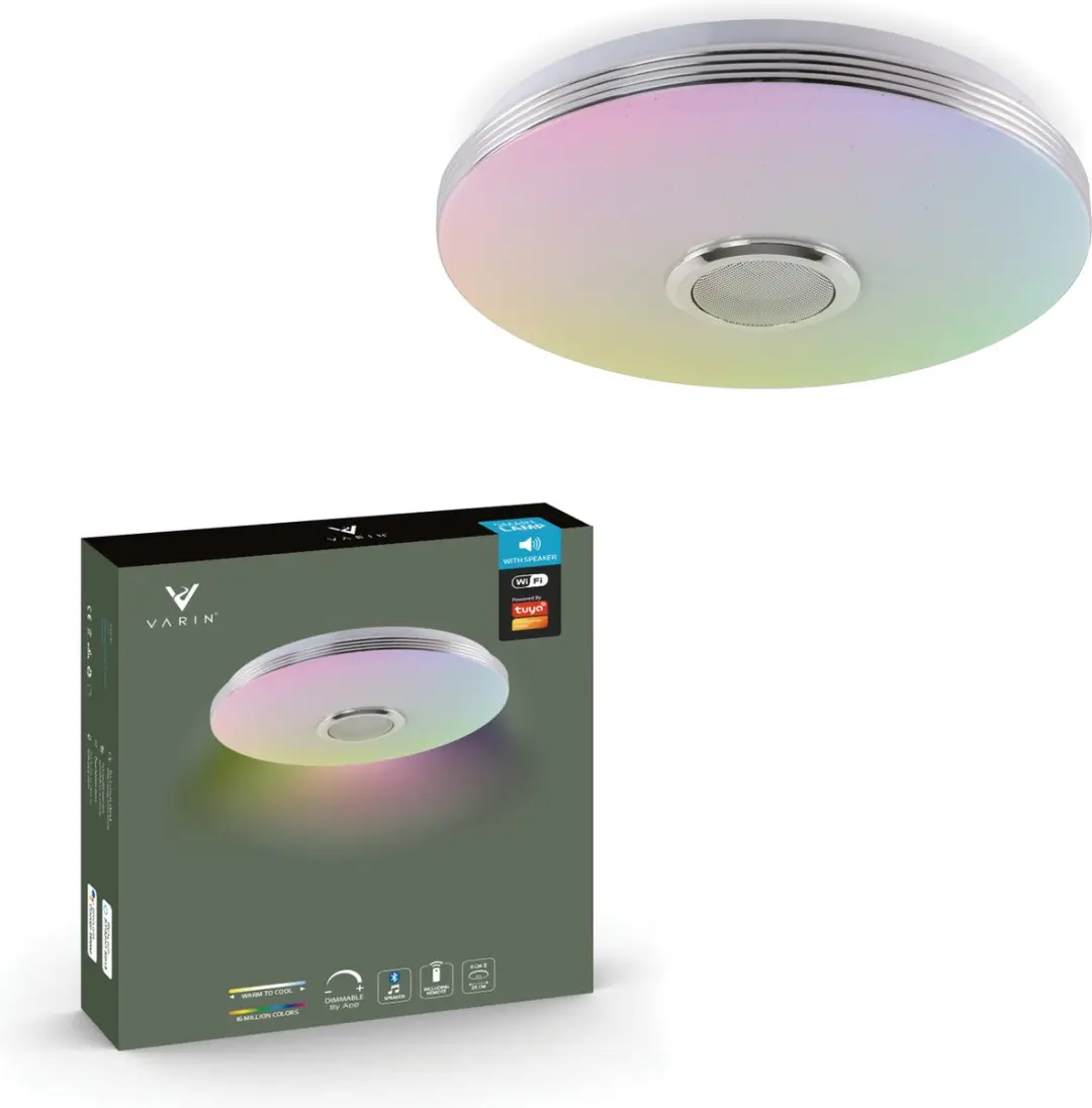 Varin Smart Plafondlamp met Bluetooth-Speaker Ø33cm