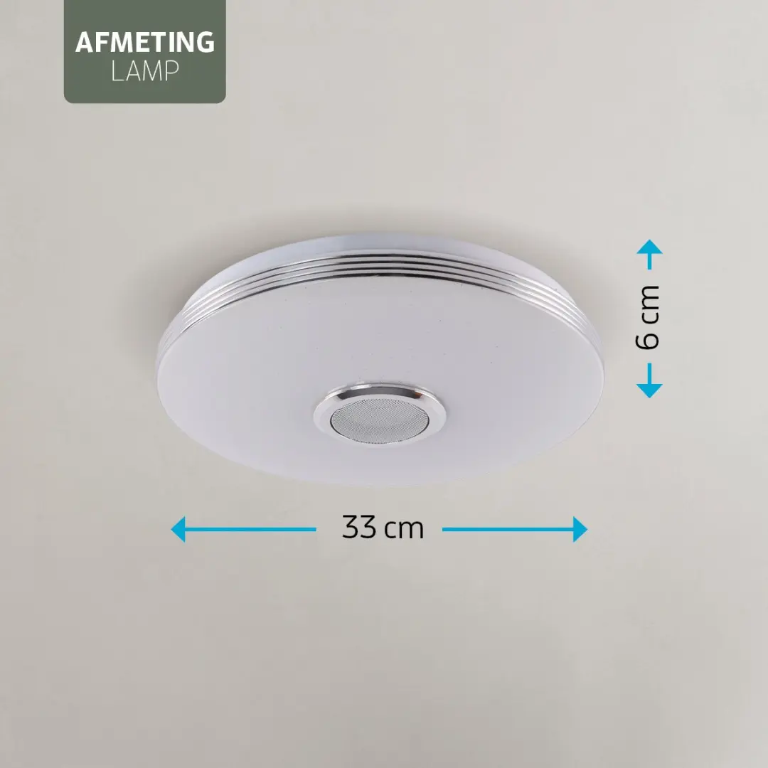 Varin Smart Plafondlamp met Bluetooth-Speaker Ø33cm