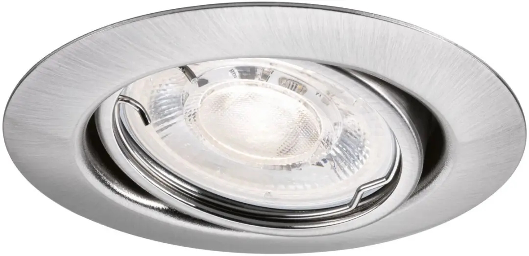 Paulmann LED-inbouwlamp Base GU10 Flat draaibaar 4W 400lm - Staal geborsteld