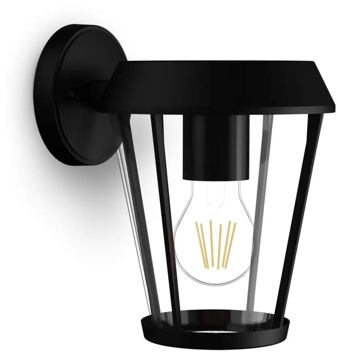 Philips Sunera Wandlamp E27 Warmwit - Zwart