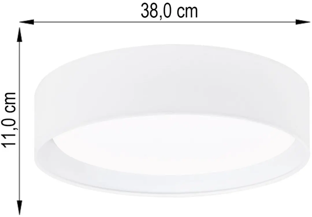 Eglo Plafondlamp Textiel Wit 38cm E27