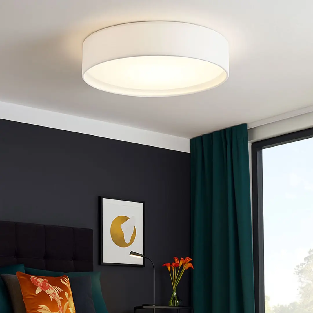 Eglo Plafondlamp Textiel Wit 38cm E27