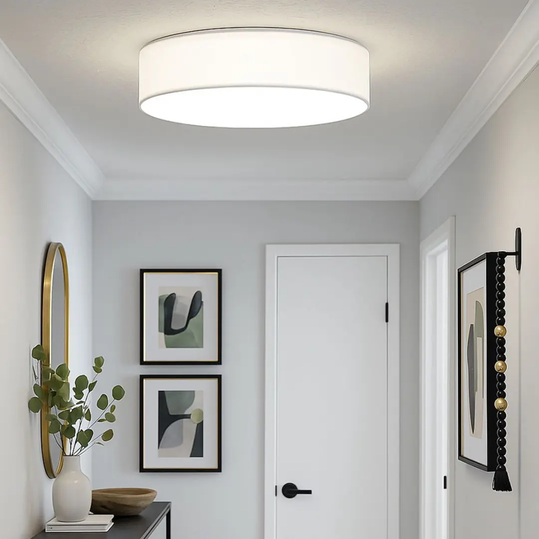 Eglo Plafondlamp Textiel Wit 38cm E27