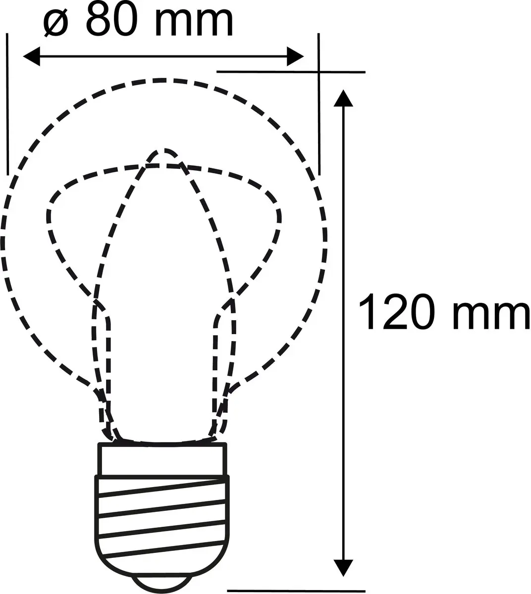 Paulmann Filament LED Globe G80 E27 5,6W 470lm - Opaal - afbeelding 6 van 6