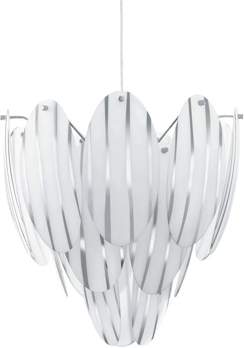 Eglo Tofo Hanglamp 1 Licht Ø390mm - Wit-Chroom - afbeelding 5 van 5