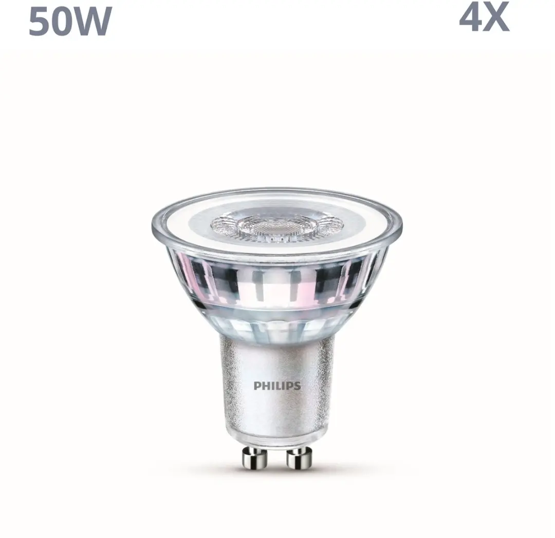 Philips LED GU10 Ultra Efficient 2.1W Koelwit - 4 Stuks