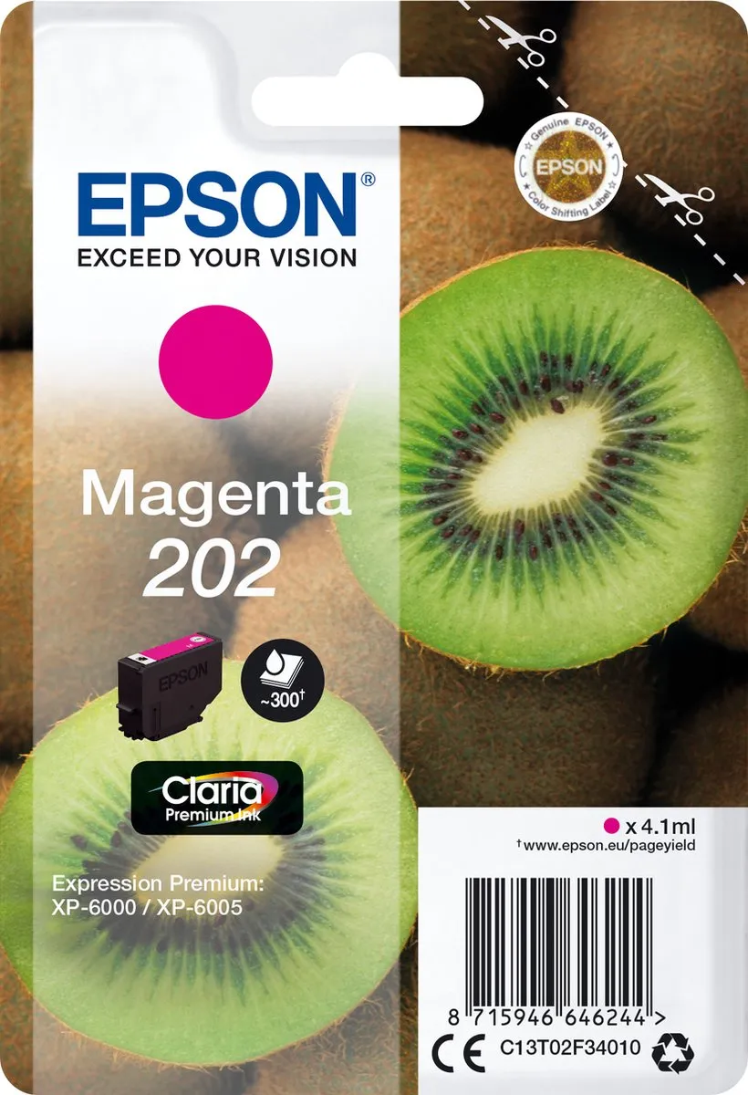 Epson C13T02F34010 Inktcartridge Magenta 4.1ml