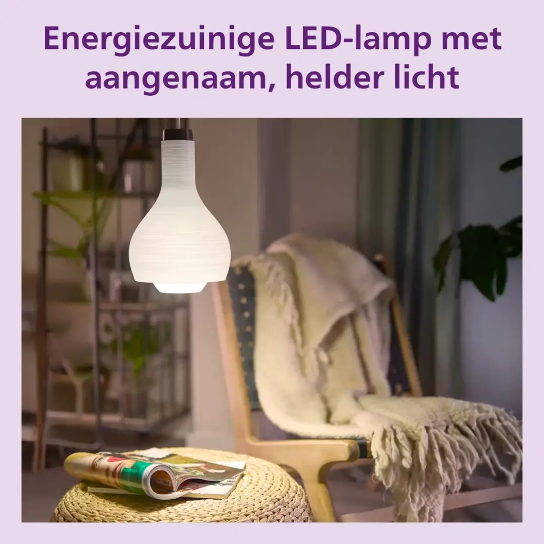 Philips LED Lamp Helder E27 7W Warmwit 2700K - 6 Stuks - afbeelding 6 van 6