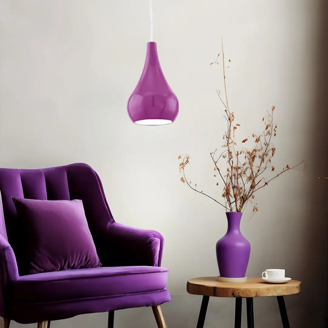 Eglo Nibbia Hanglamp 1 Licht - Paars - afbeelding 4 van 6