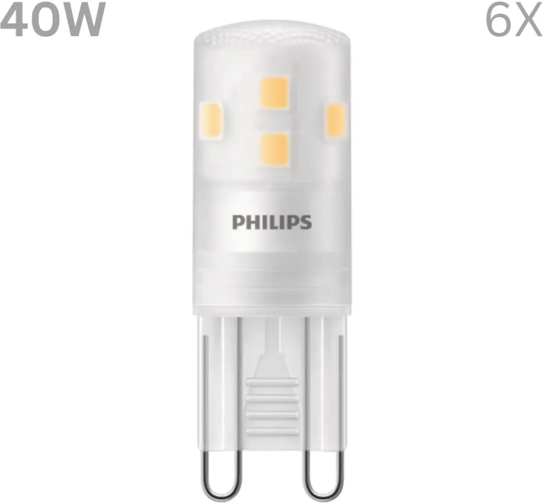Philips LED G9 LED Capsulelamp 3.7W Warmwit - 6 Stuks
