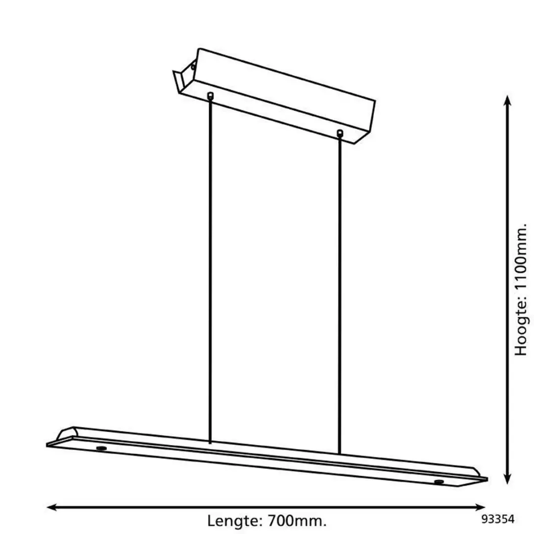Eglo Paramo Hanglamp LED - 2x9W - Wit - afbeelding 5 van 6