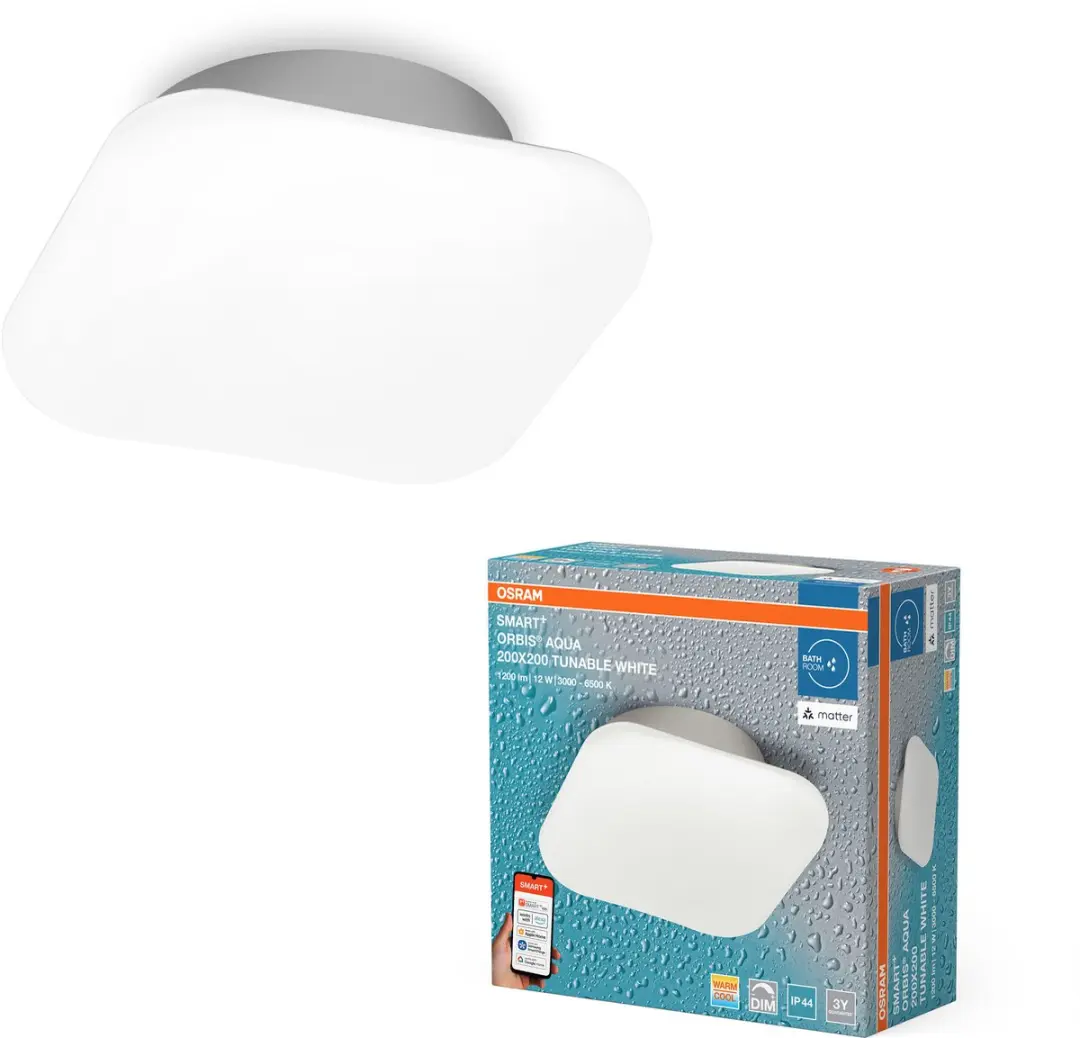 Osram SMART+ Matter Orbis Wandlamp 200x200mm Wit - 12W 900lm