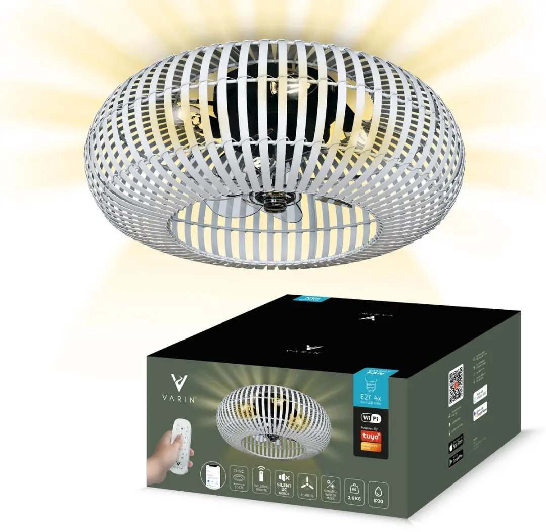 Varin Smart Plafondlamp Ventilator Ø50cm