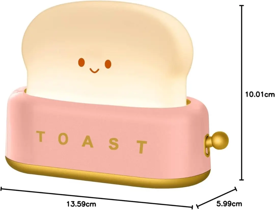 Eco Toys Broodrooster Nachtlampje - Warm wit - Geel