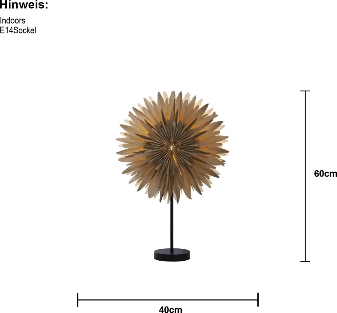 Star Trading Papieren Ster Tafellamp Winter Beige - 3-laags