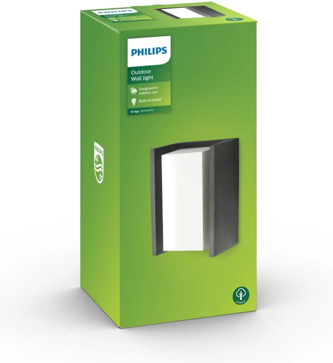 Philips Ecomoods Bridge Wandlamp 15W - Antraciet - afbeelding 5 van 6