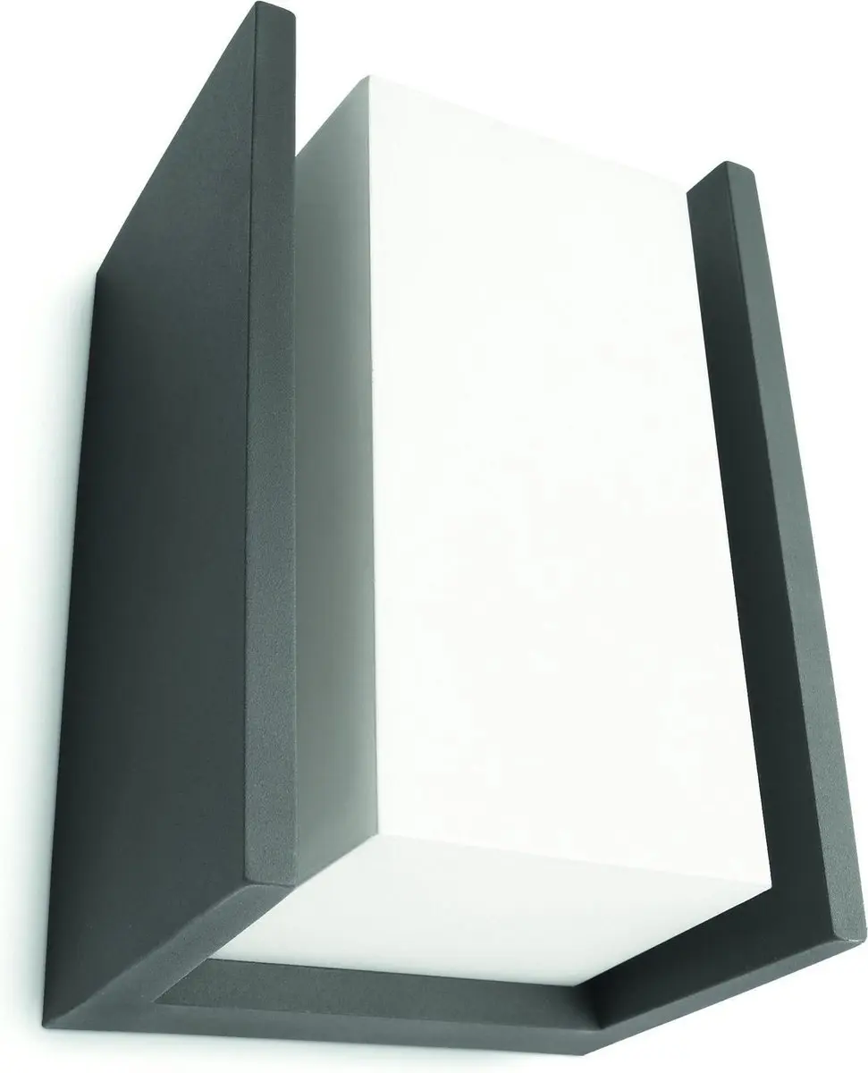 Philips Ecomoods Bridge Wandlamp 15W - Antraciet - afbeelding 2 van 6