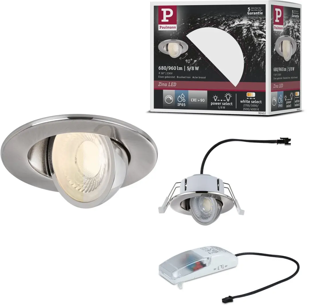 Paulmann LED-inbouwlamp Zina IP65 5W