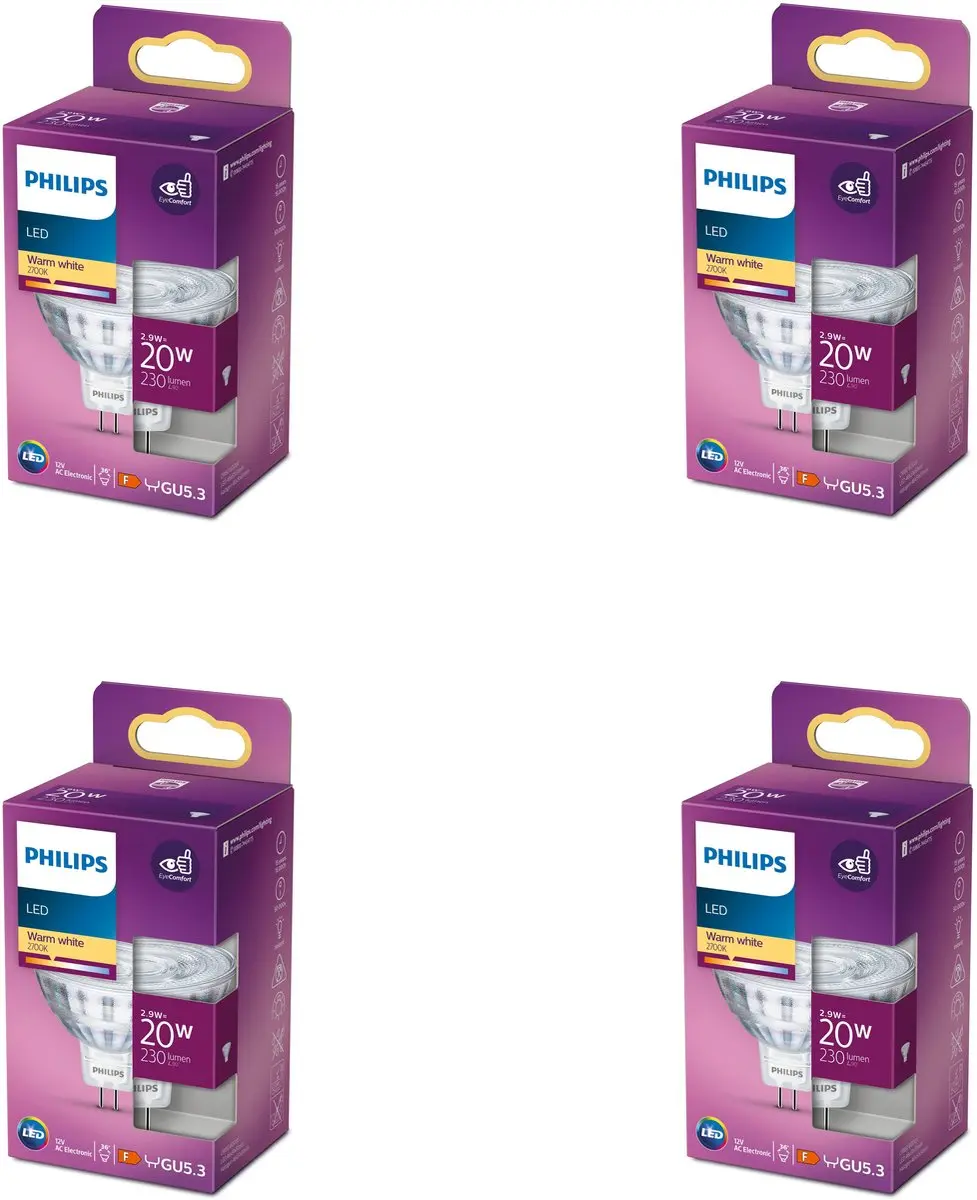 Philips LED GU5.3 MR16 Spotlamp 2.9W Warmwit