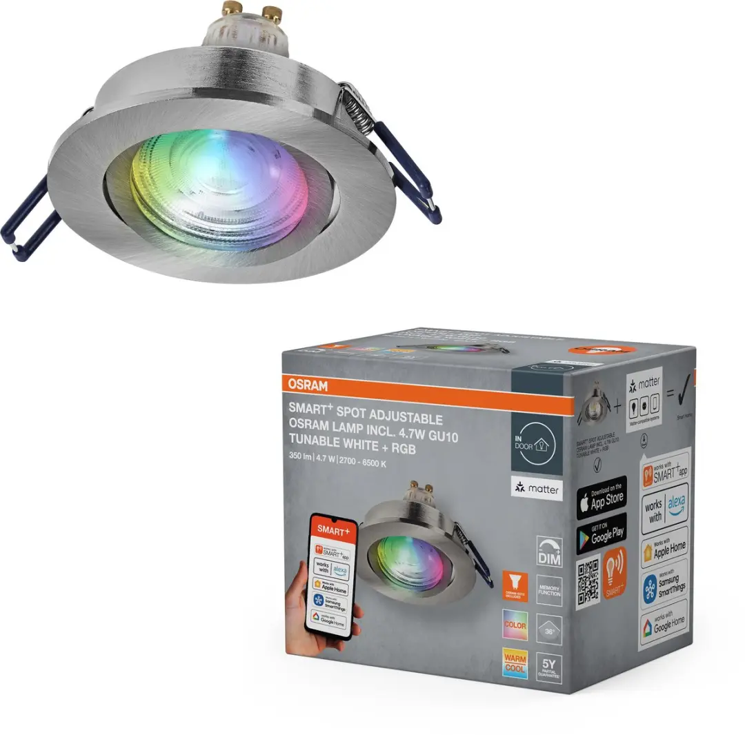 Osram Smart+ Matter LED Spot GU10 RGBW 4,7W
