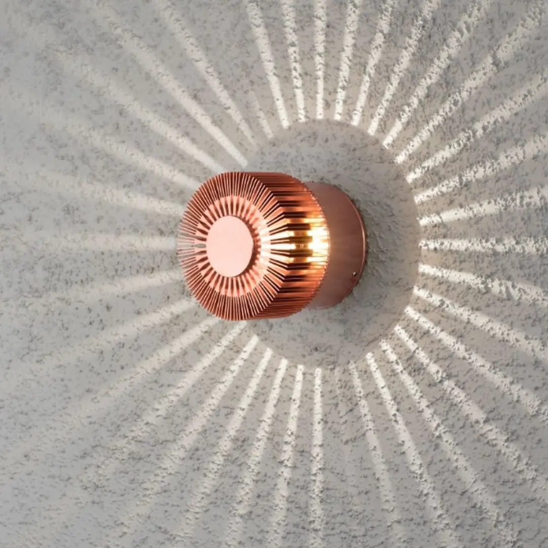 Konstsmide Monza Wandlamp Buiten LED 3W - Rood koper