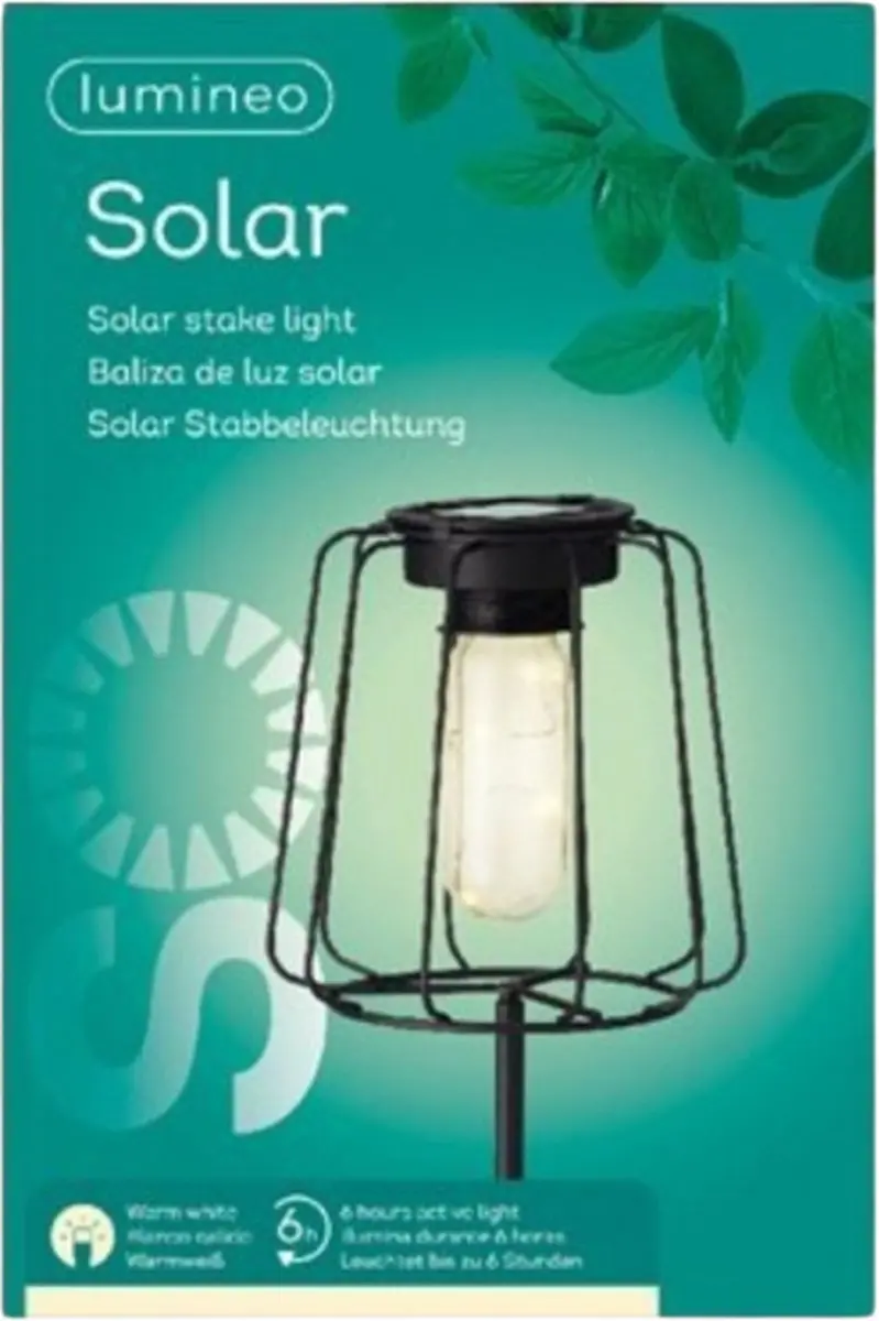 Lumineo LED Solar Wire 2ass - 13cm - Zwart
