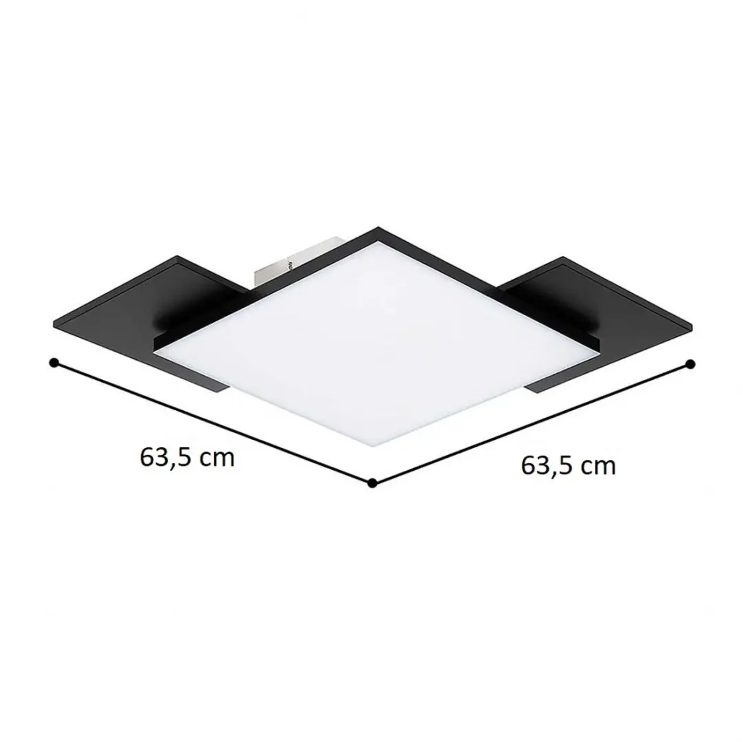 Eglo Tamuria Plafondlamp LED Ø35.5cm - Zwart/Bruin - afbeelding 6 van 6