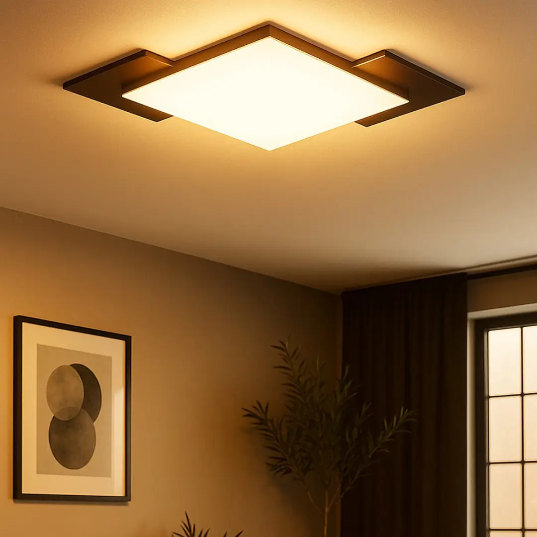 Eglo Tamuria Plafondlamp LED Ø35.5cm - Zwart/Bruin