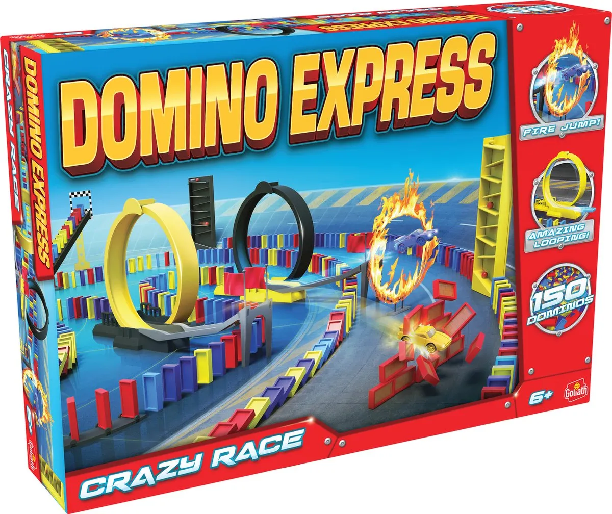 Goliath Domino Express Crazy Race Dominopakket - 169 Stukken - Multicolor - afbeelding 6 van 6