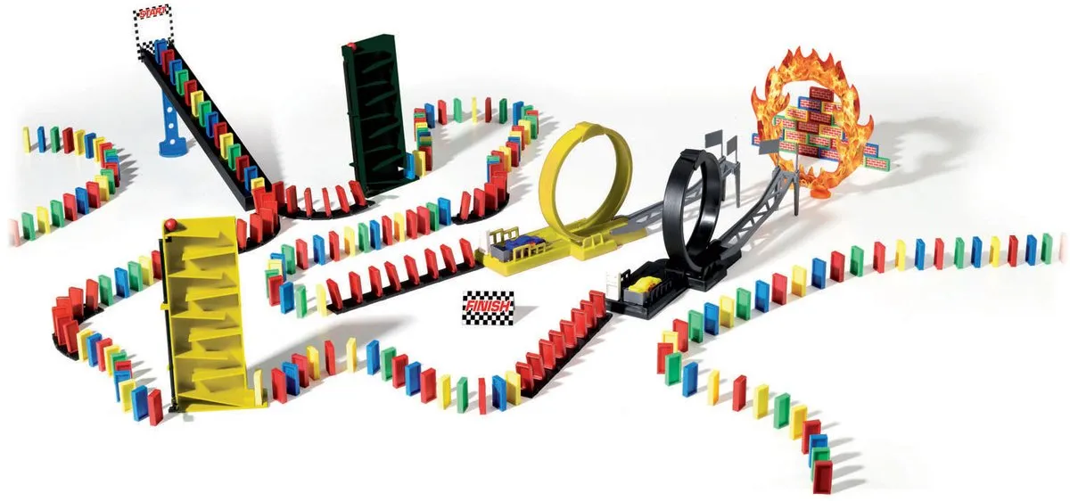 Goliath Domino Express Crazy Race Dominopakket - 169 Stukken - Multicolor