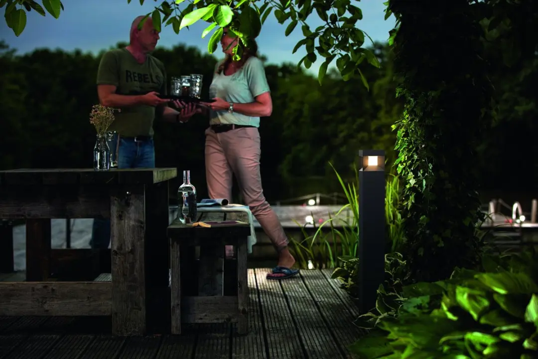 Philips Parterre Sokkellamp Buiten - 8W - Zwart