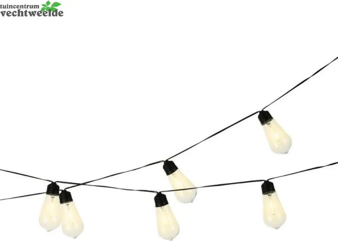 Lumineo Solar Feestverlichting Lichtsnoer 10 LED Warm Wit