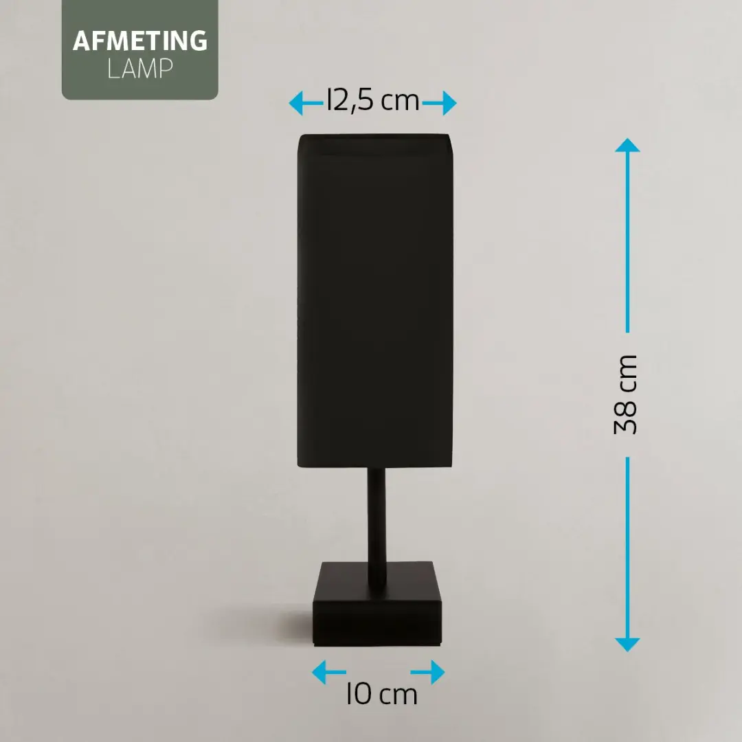 Varin Industrieel Tafellamp Zwart - E27 Smart LED RGB - Tuya WiFi - afbeelding 6 van 6