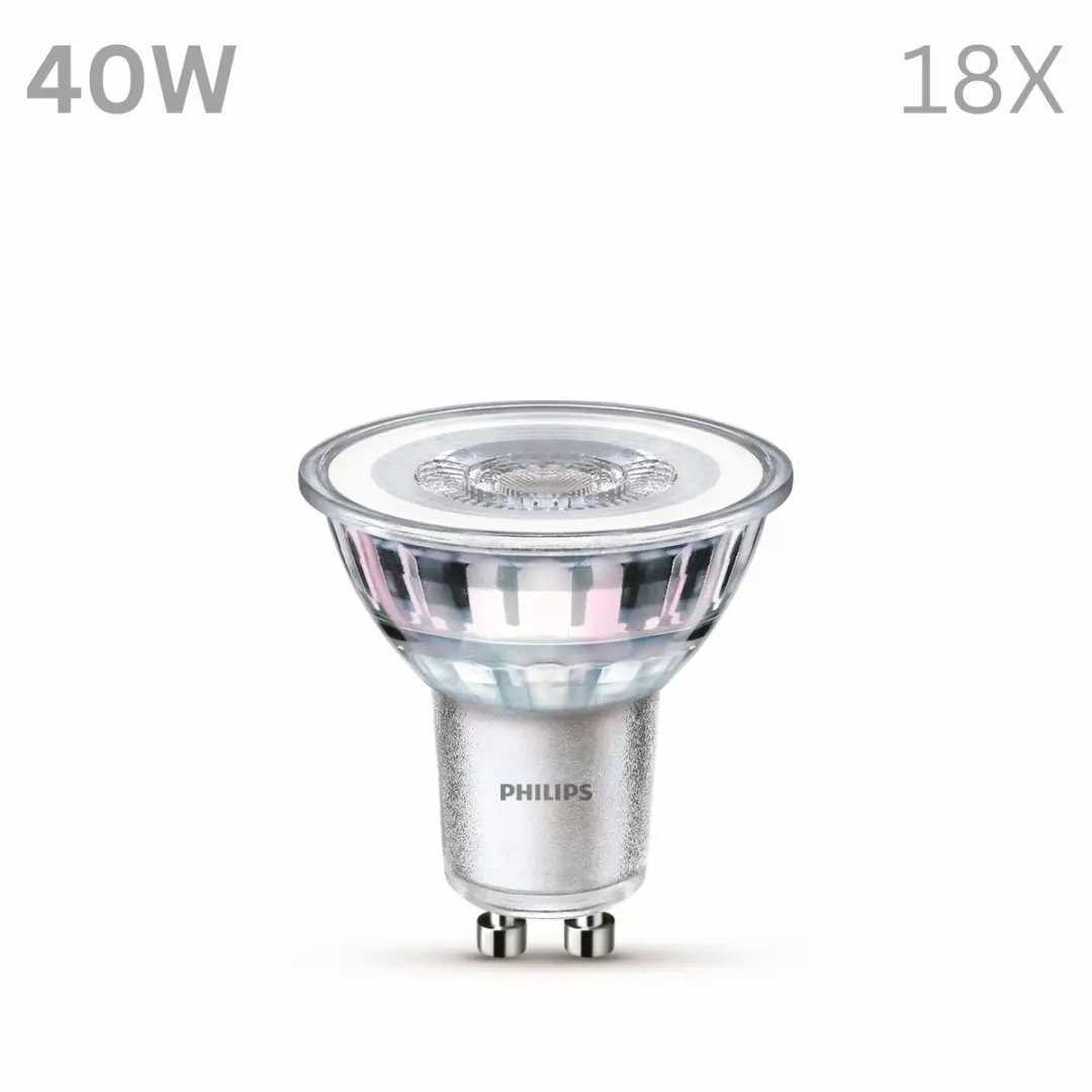 Philips LED GU10 Koelwit 4.6W - 18 Stuks