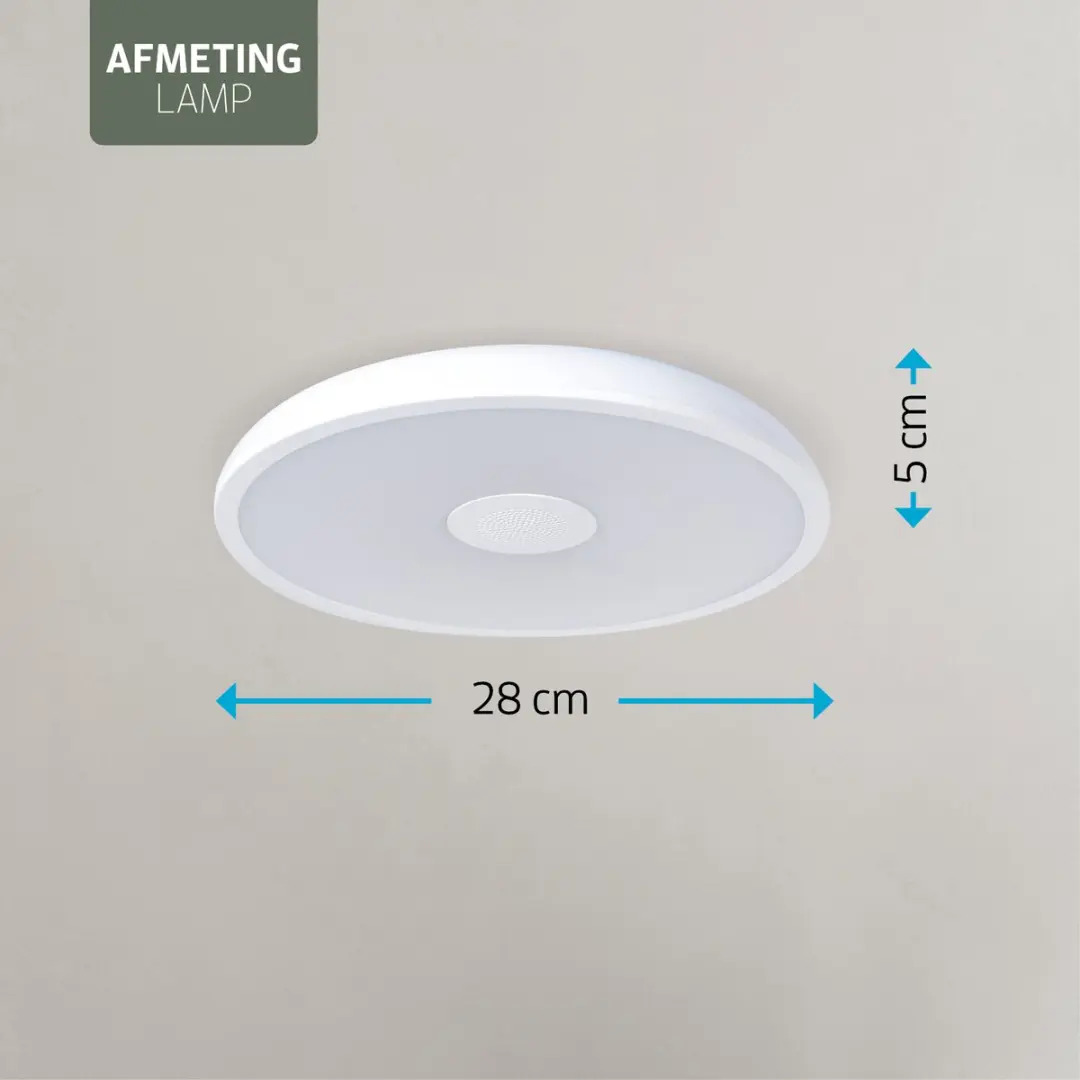 Varin Smart LED Badkamerlamp Ø28cm Wit - IP44 - RGBW - Tuya - afbeelding 6 van 6