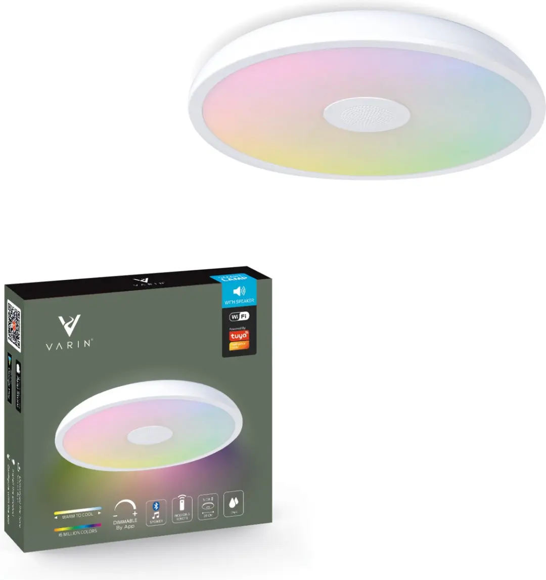 Varin Smart LED Badkamerlamp Ø28cm Wit
