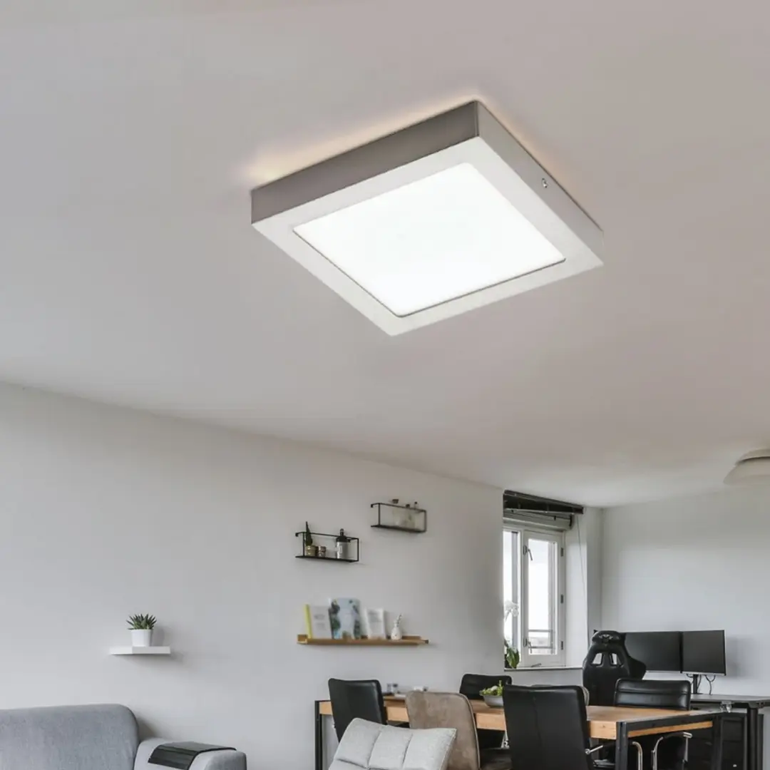 Eglo Plafondlamp 21W CCT - 30x30cm - Zilver - afbeelding 6 van 6