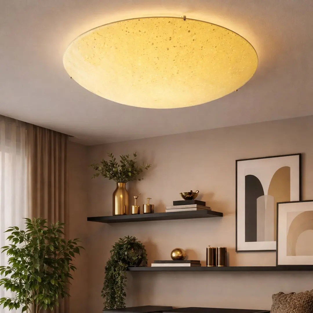Eglo Plafondlamp Geel 2x E27 - 39,5x8cm - afbeelding 2 van 6