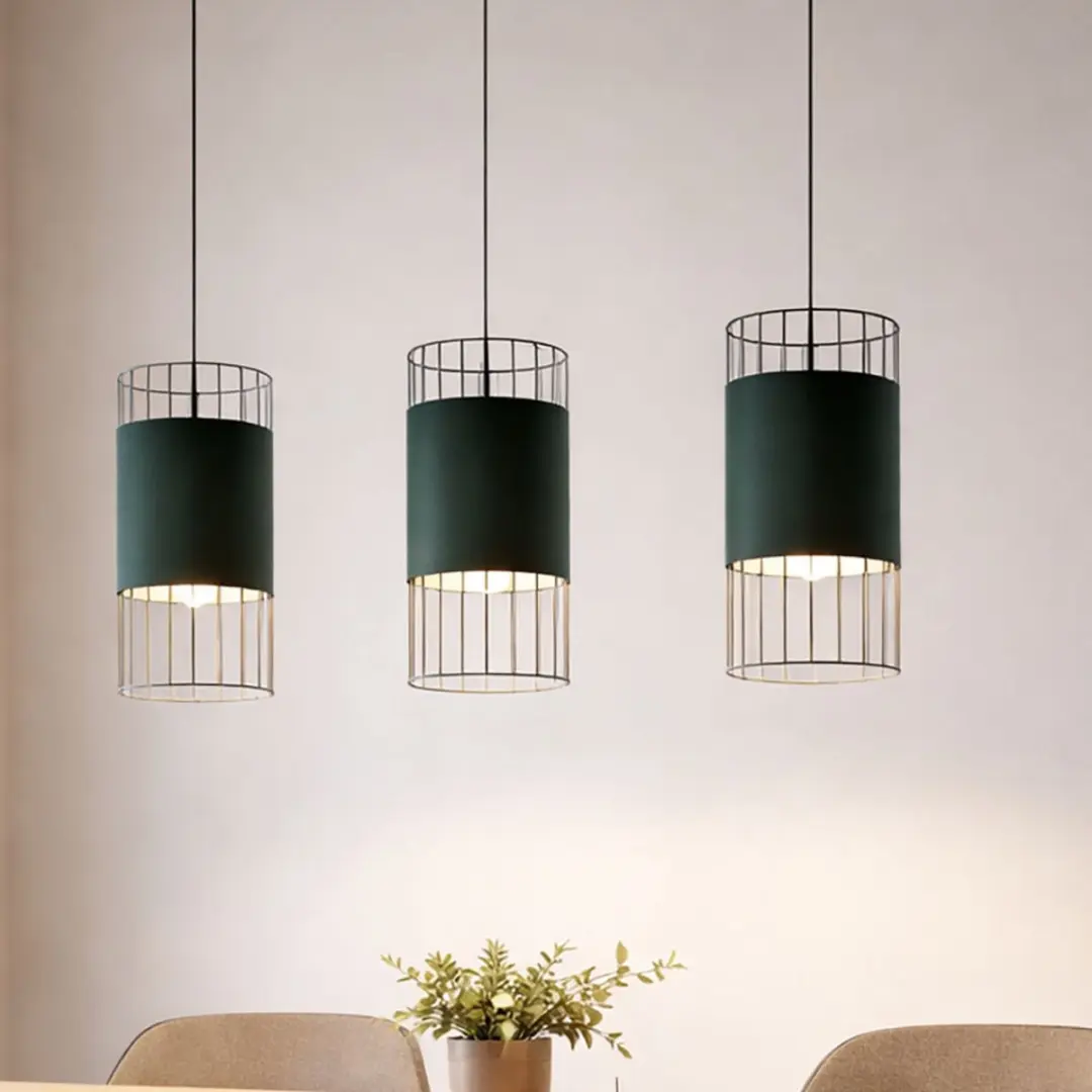 Eglo Norumbega Hanglamp 3x E27 - 74cm - Wit/Grijs - afbeelding 6 van 6