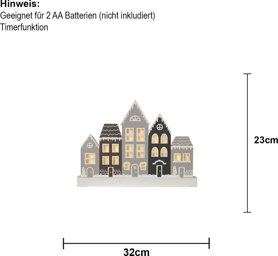 Star Trading LED Raamlamp Villa - Warm Wit - 32cm - afbeelding 6 van 6