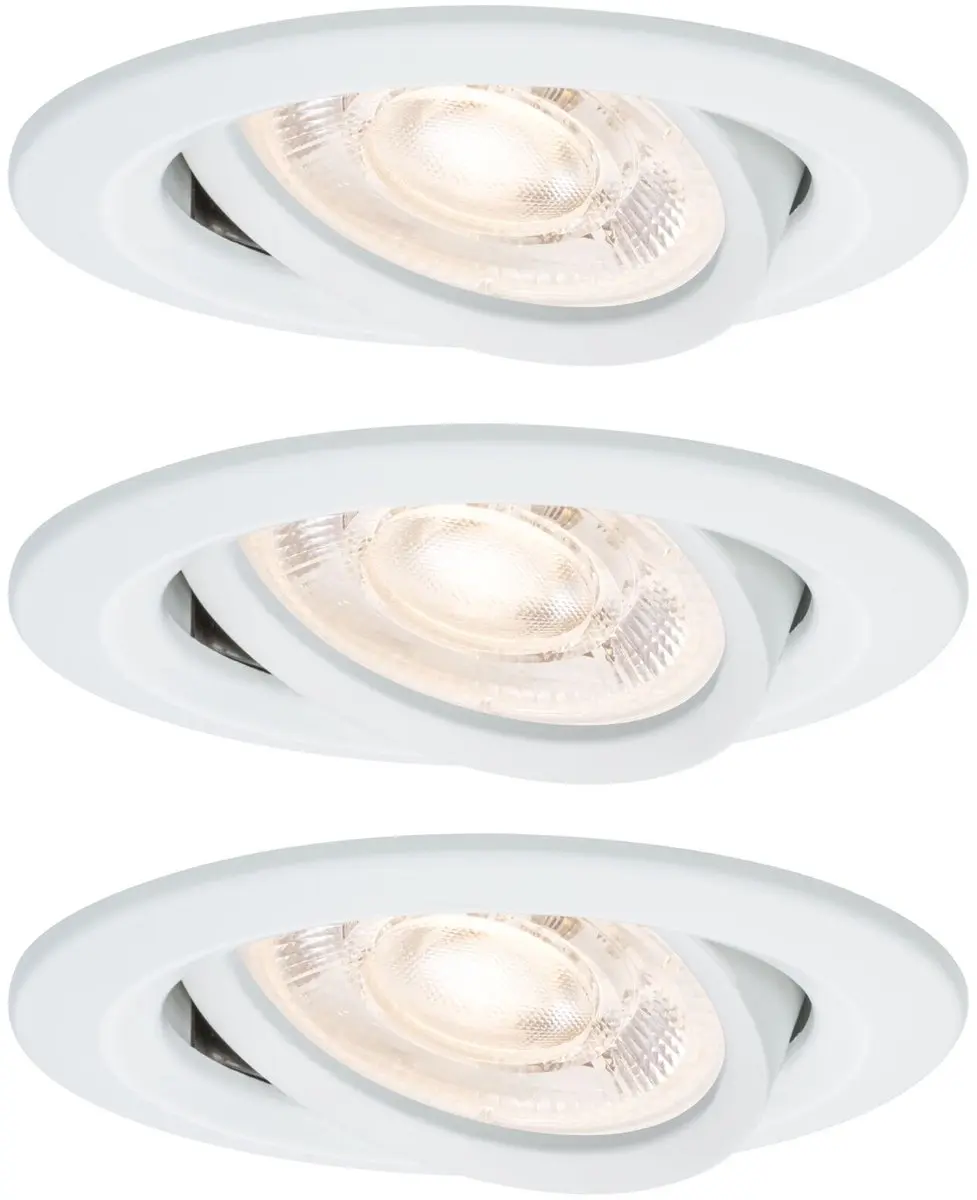 Paulmann Nova GU10 LED-inbouwlamp 3x4,9W 550lm 2700K - Wit mat