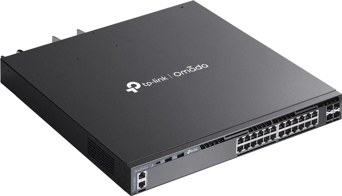 TP-Link Omada SG6428XHP Managed L3 Switch 28 Poorten PoE 720W - Zwart