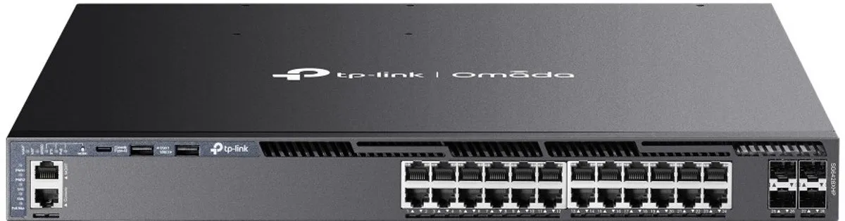 TP-Link Omada SG6428XHP Managed L3 Switch 28 Poorten PoE 720W - Zwart